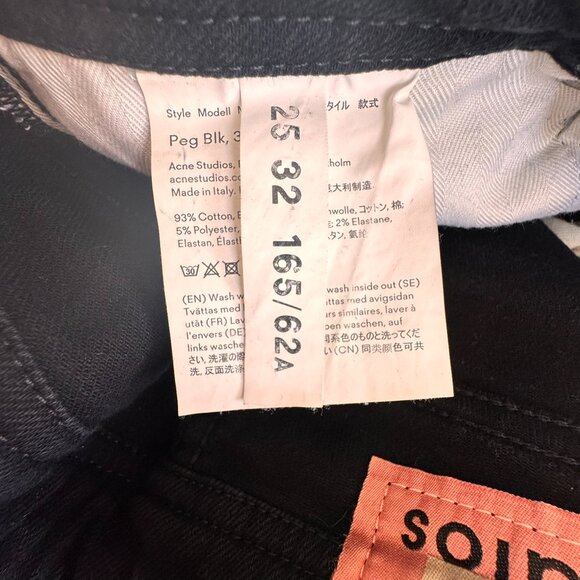 Acne Studios Bla Konst Peg Jeans Black - Picture 8 of 10